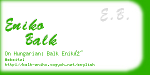 eniko balk business card